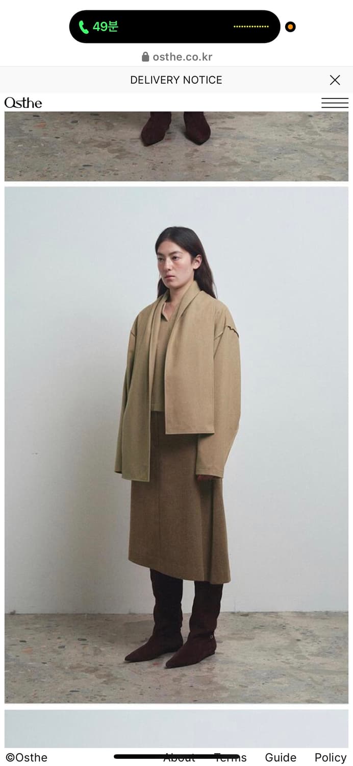 osthe 오스더 울 머플러 블라우스 상품이미지2