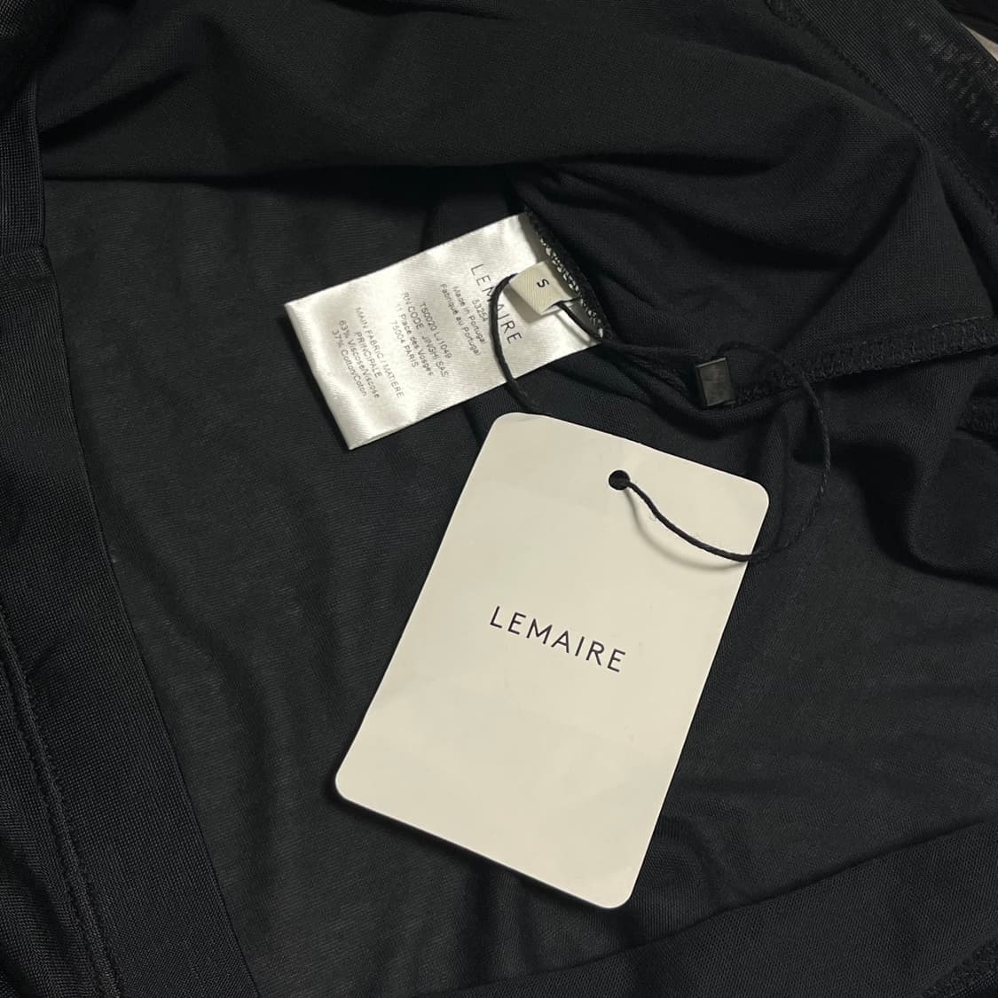 [XS,S]르메르 26ss 숏 슬리브리스 풀라드 탑/블랙 상품이미지3