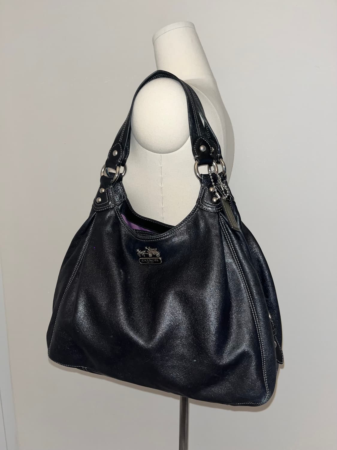 Coach basic allblack shoulder bag 상품이미지2