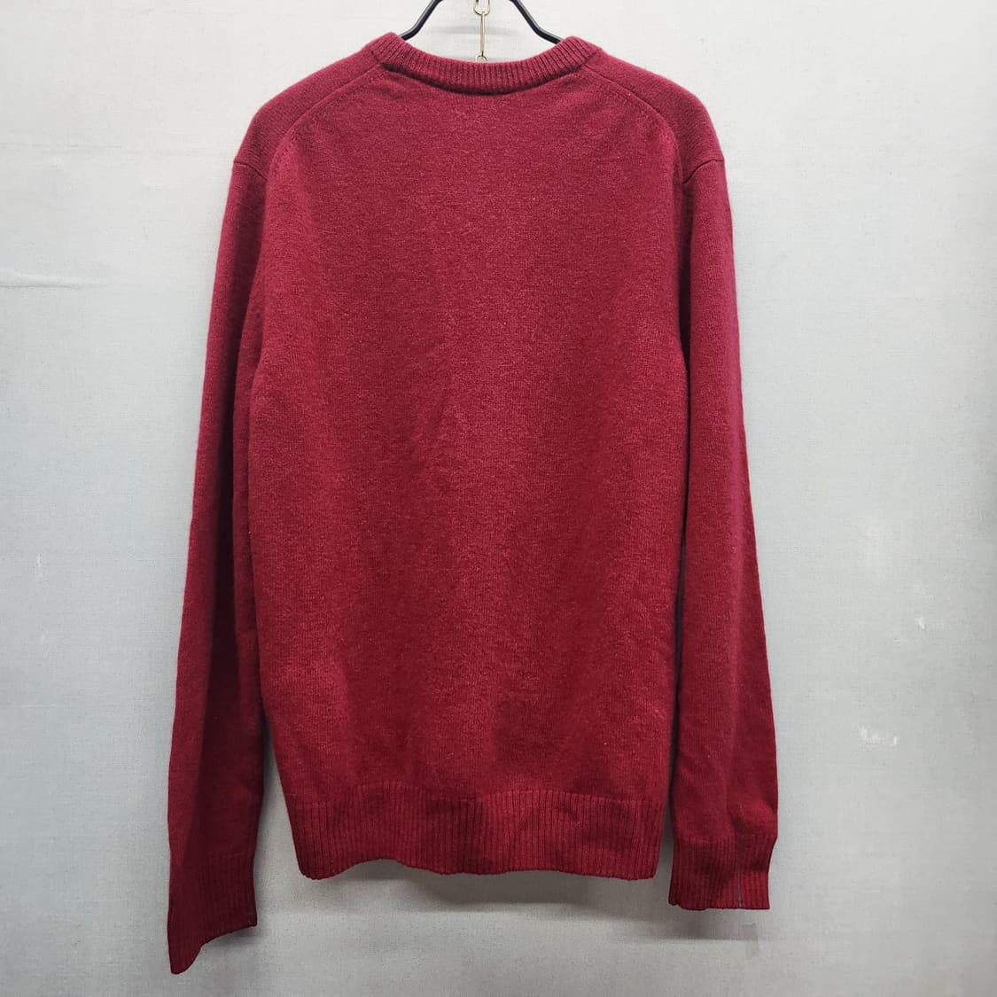 라코스테 로고 버건디 니트(모100%) M 상품이미지3