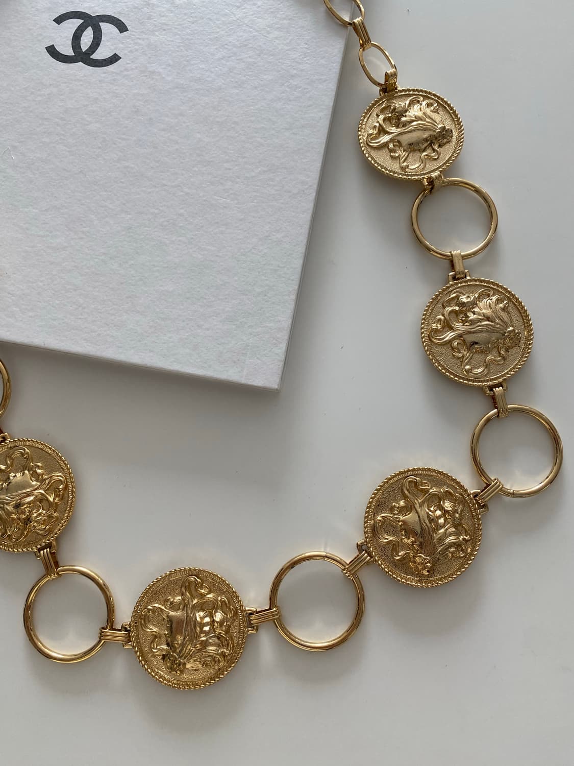 Y2k 빈티지 골드 코인 체인 벨트 상품이미지2