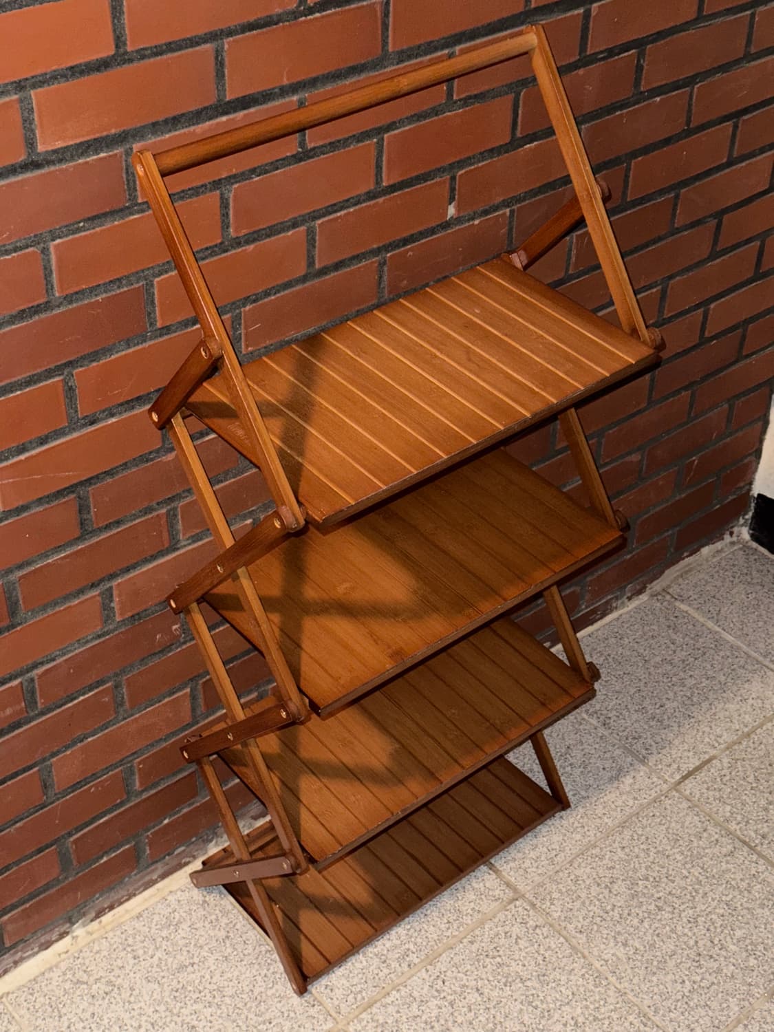 Onceweeklife 4단 우드 캠핑 접이식 선반  상품이미지1