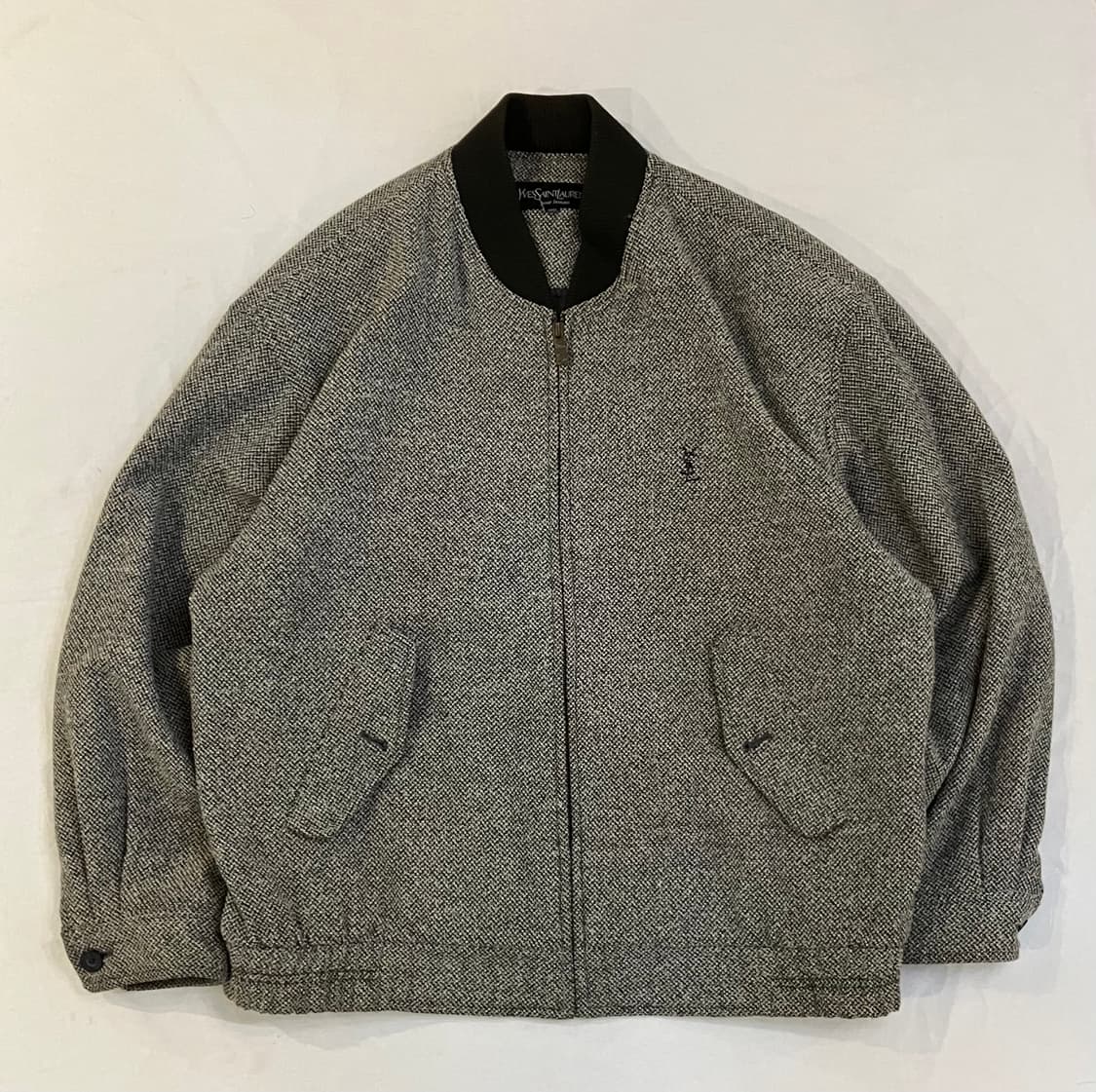 90s YSL 입생로랑 빈티지 울 혼방 블루종 자켓 상품이미지1