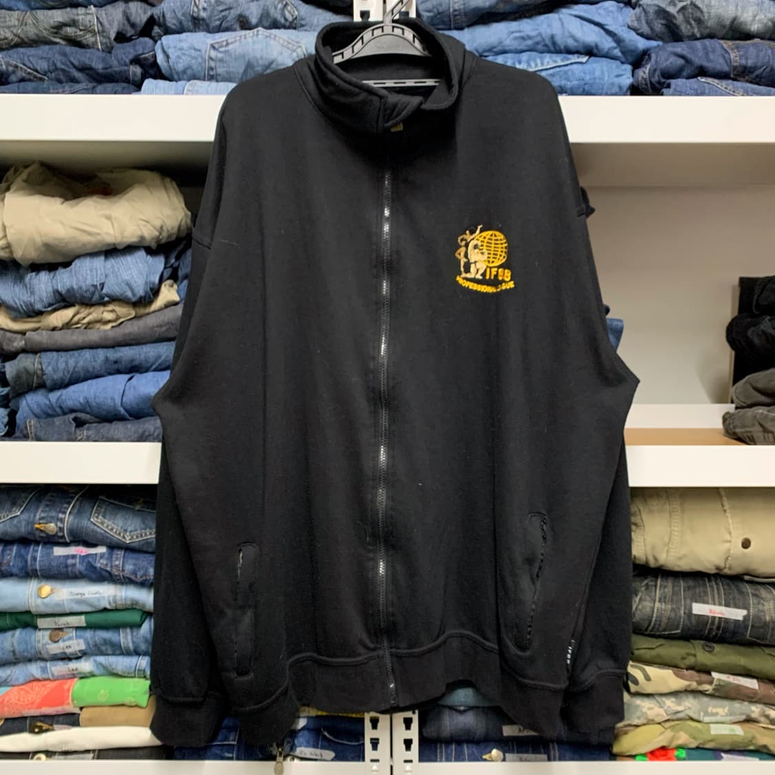 [2XL] IFBB 국제 보디빌딩 연맹 코튼 트랙 재킷 상품이미지2