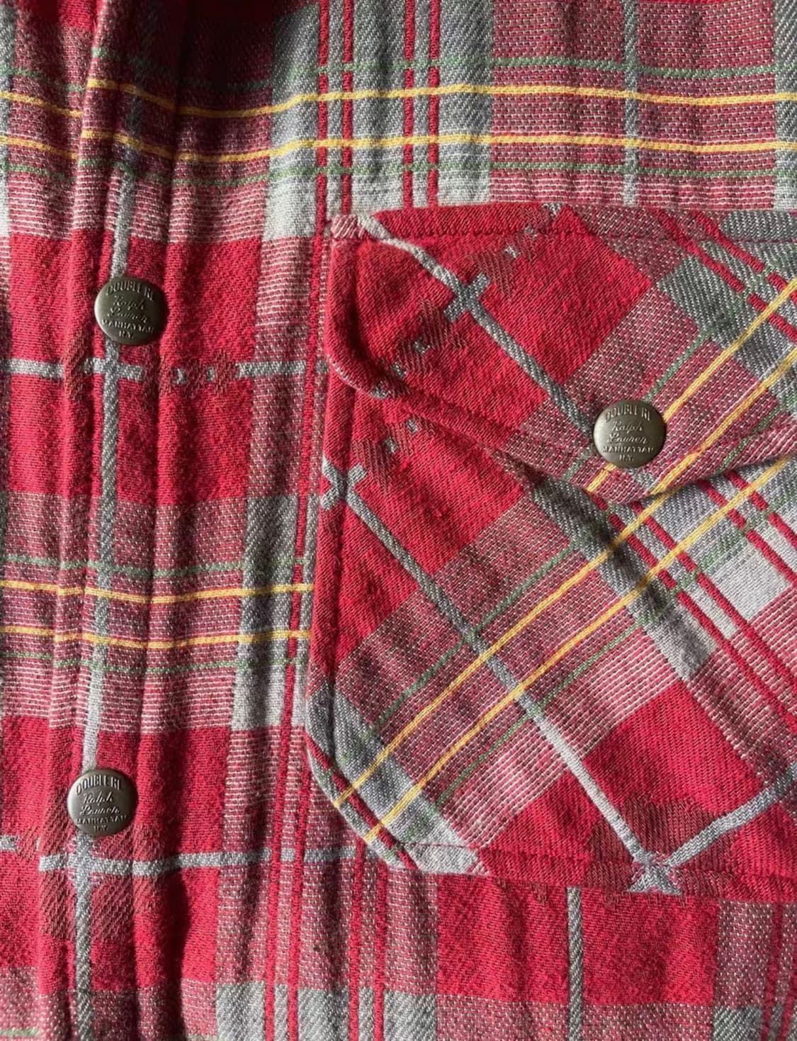 RRL(더블알엘) 퀼트 플란넬 셔츠 재킷 m 상품이미지4