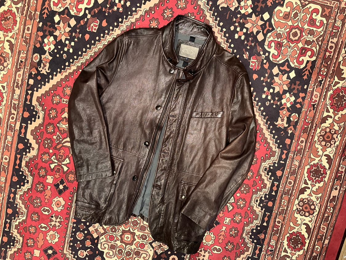 ( L-XL ) 올젠 가죽자켓 레더자켓 워크웨어 아메카지 가죽카코트 상품이미지1
