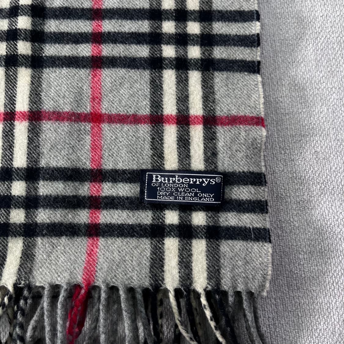 버버리 울 노바체크 그레이 머플러 상품이미지3