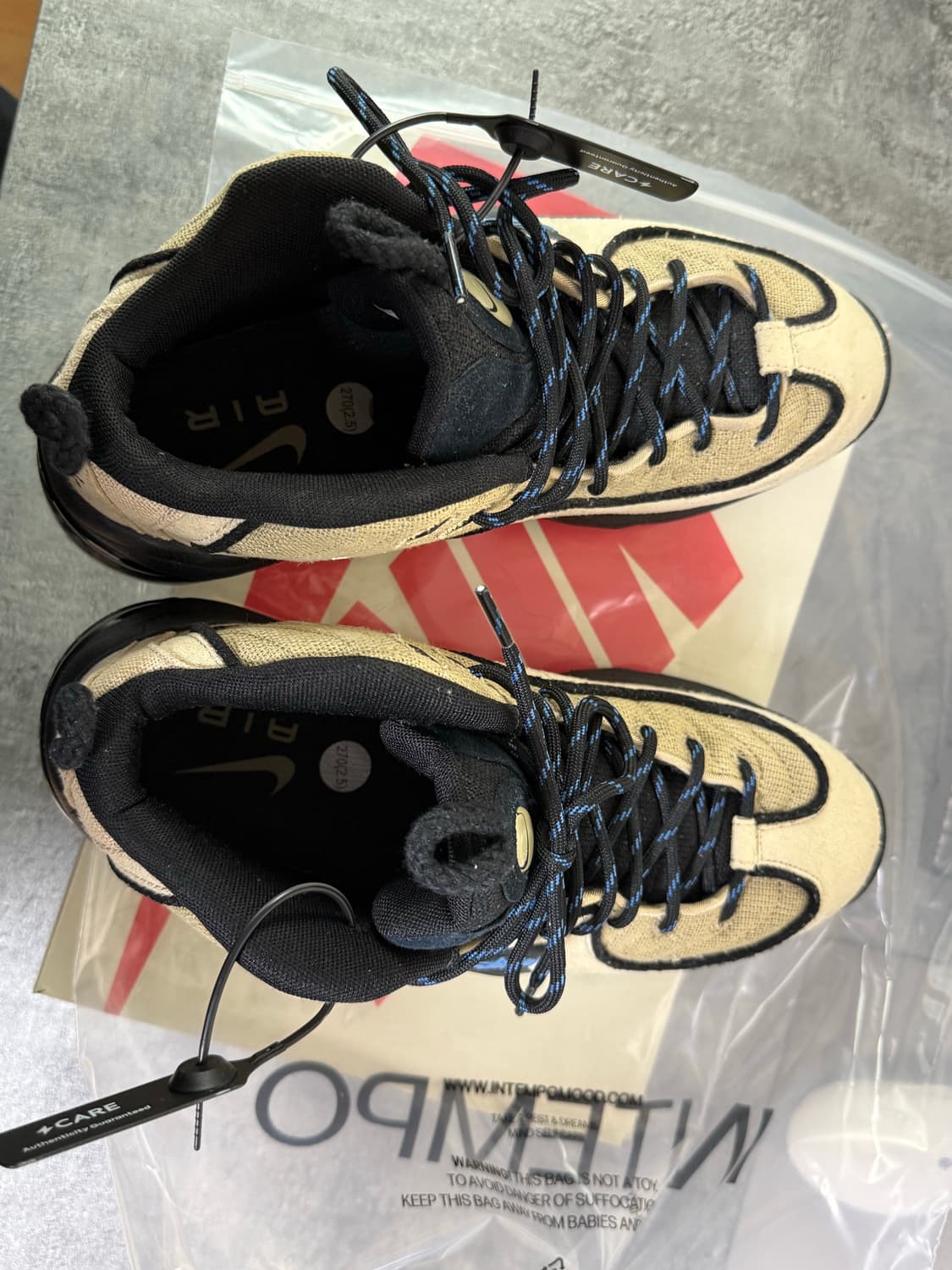 나이키 x 스투시 에어 페니 2 라탄 앤 라임스톤 상품이미지2