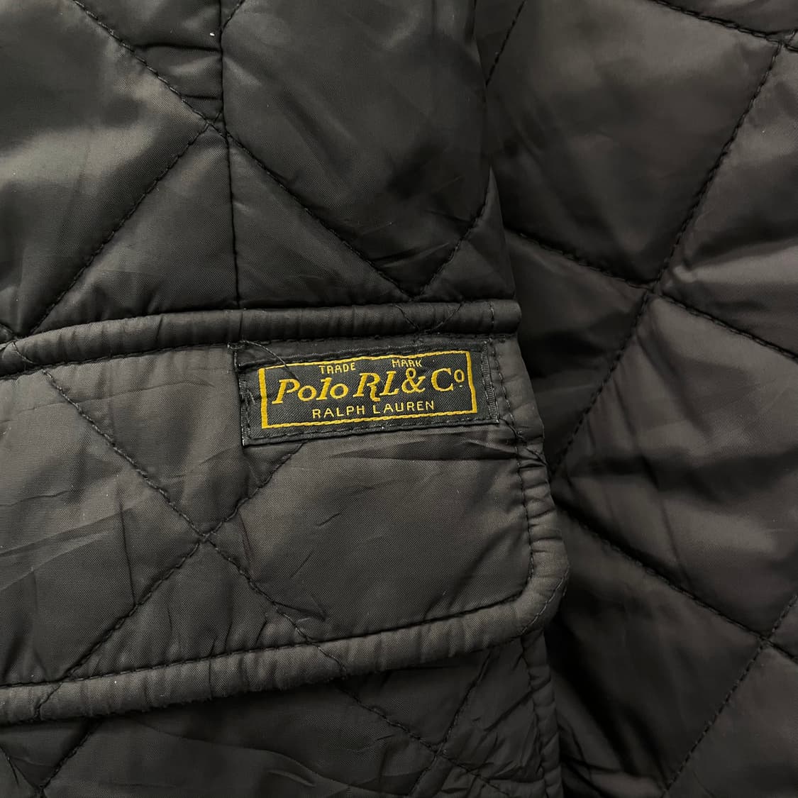 90s 폴로 랄프로렌 버클 넥 레더 엘보 패치 퀼팅 자켓 컨트리 상품이미지4