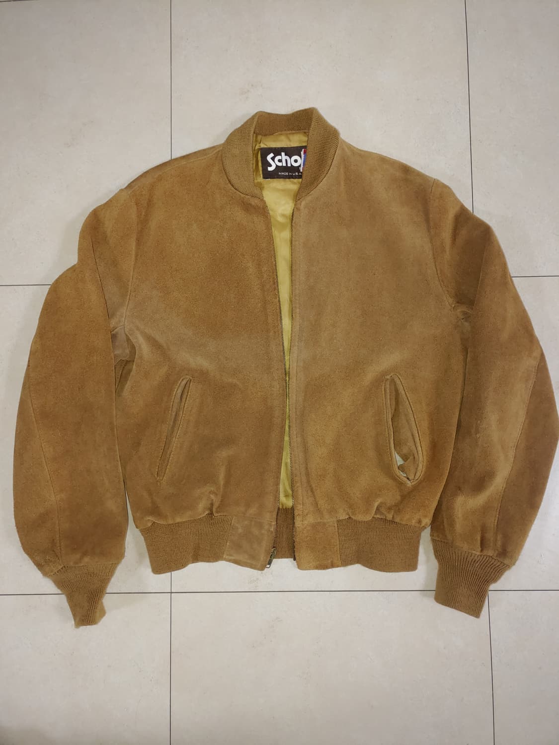 쇼트 스웨이드 봄버자켓 상품이미지1