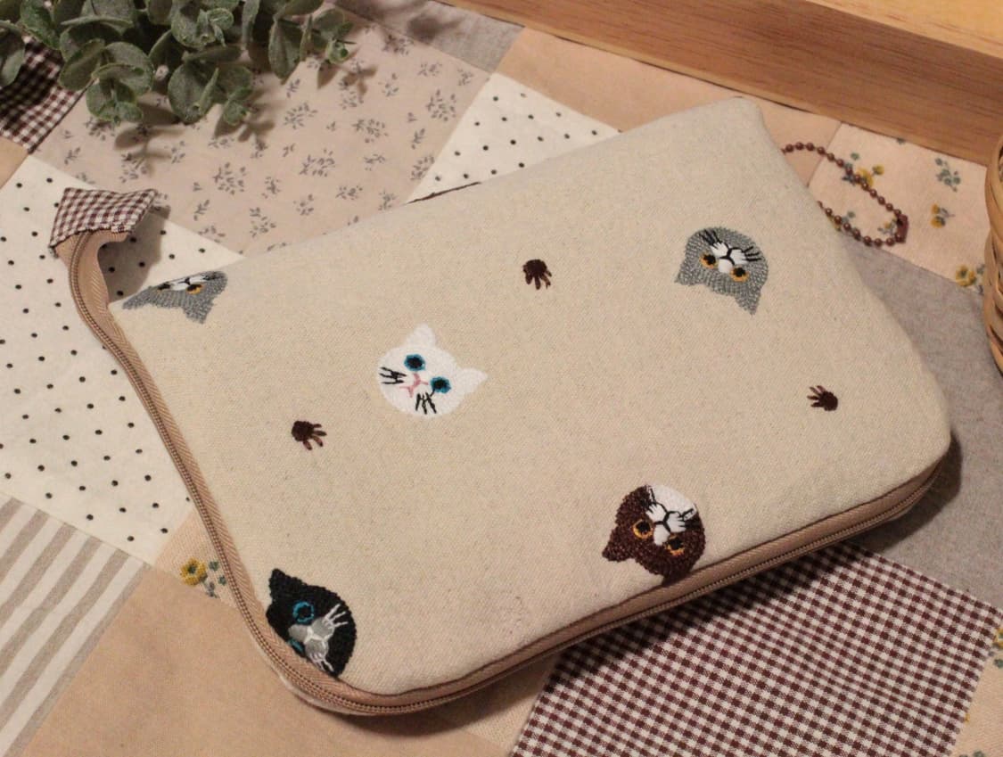 핸드메이드 고양이 멀티 파우치 상품이미지4