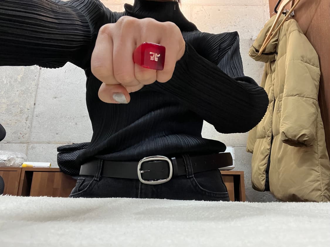 90s courreges 꾸레쥬 아크릴 볼드 링 상품이미지3