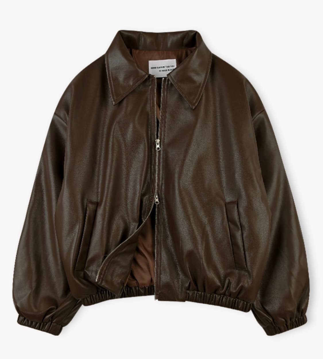 플레이스 스튜디오 비건 레더 오버핏 블루종 상품이미지3