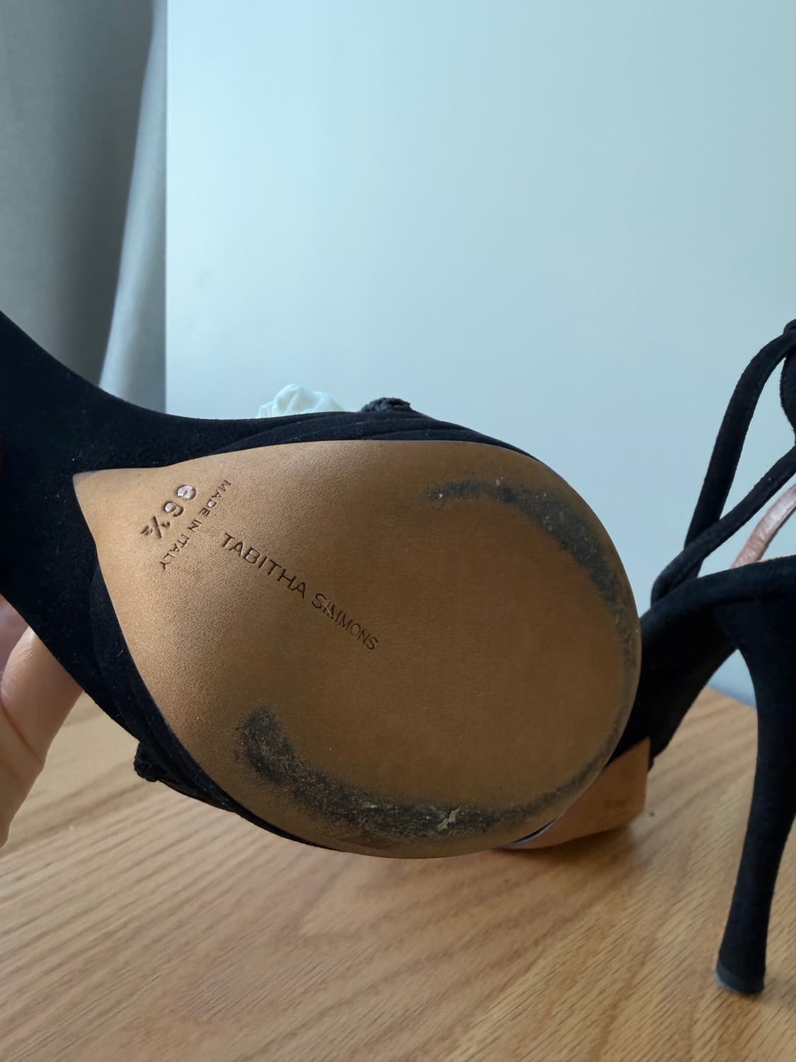 Tabitha simmons  블랙 샌들힐 36.5 (새상품급) 상품이미지5