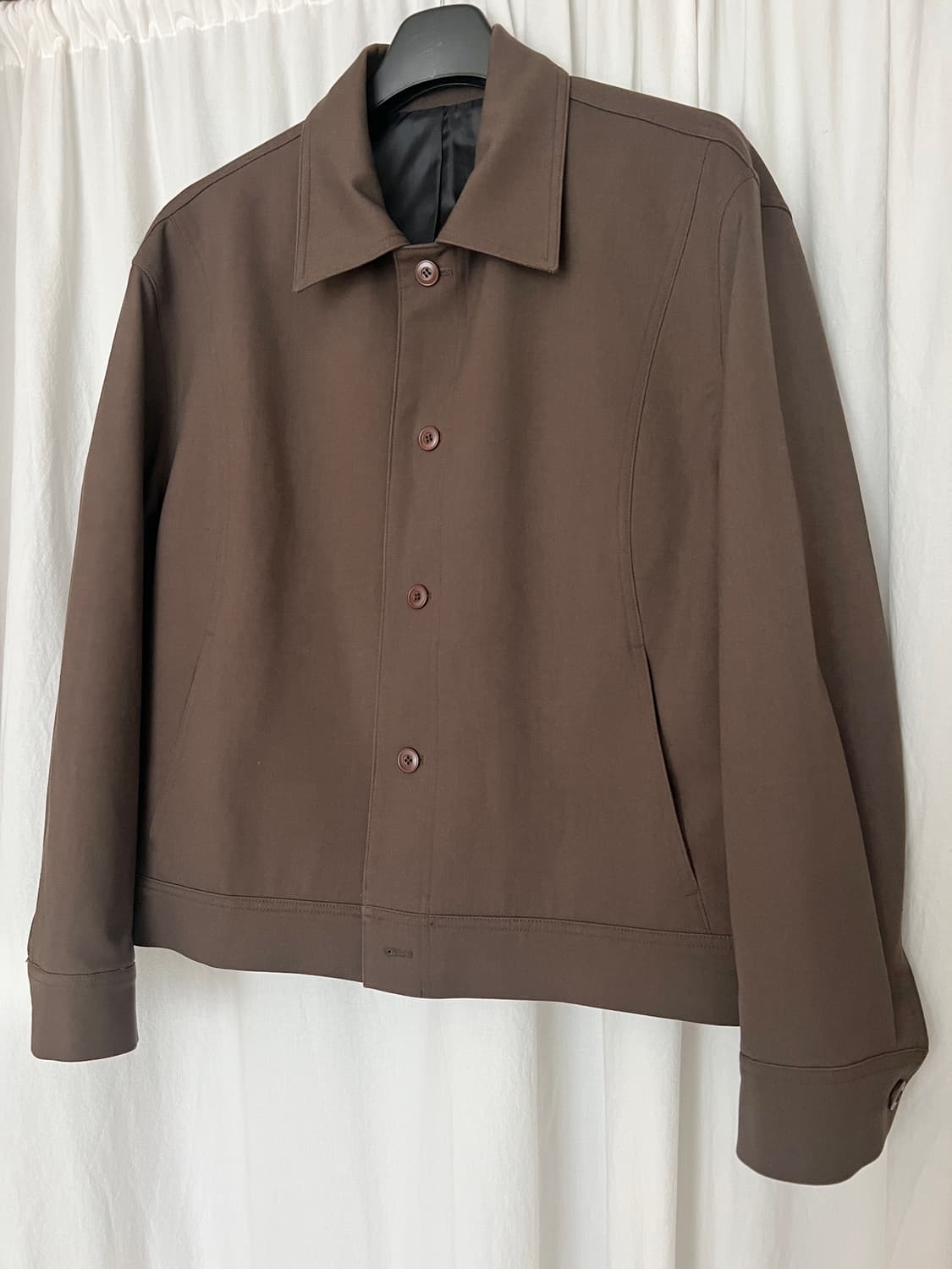DRAW FIT Wool Blend Harrington Jacket -  상품이미지2