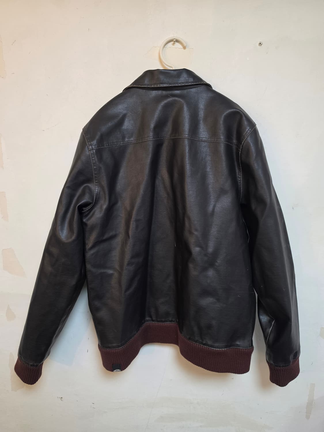 VANS OFF THE WALL 빈티지 가죽 자켓 M 상품이미지2