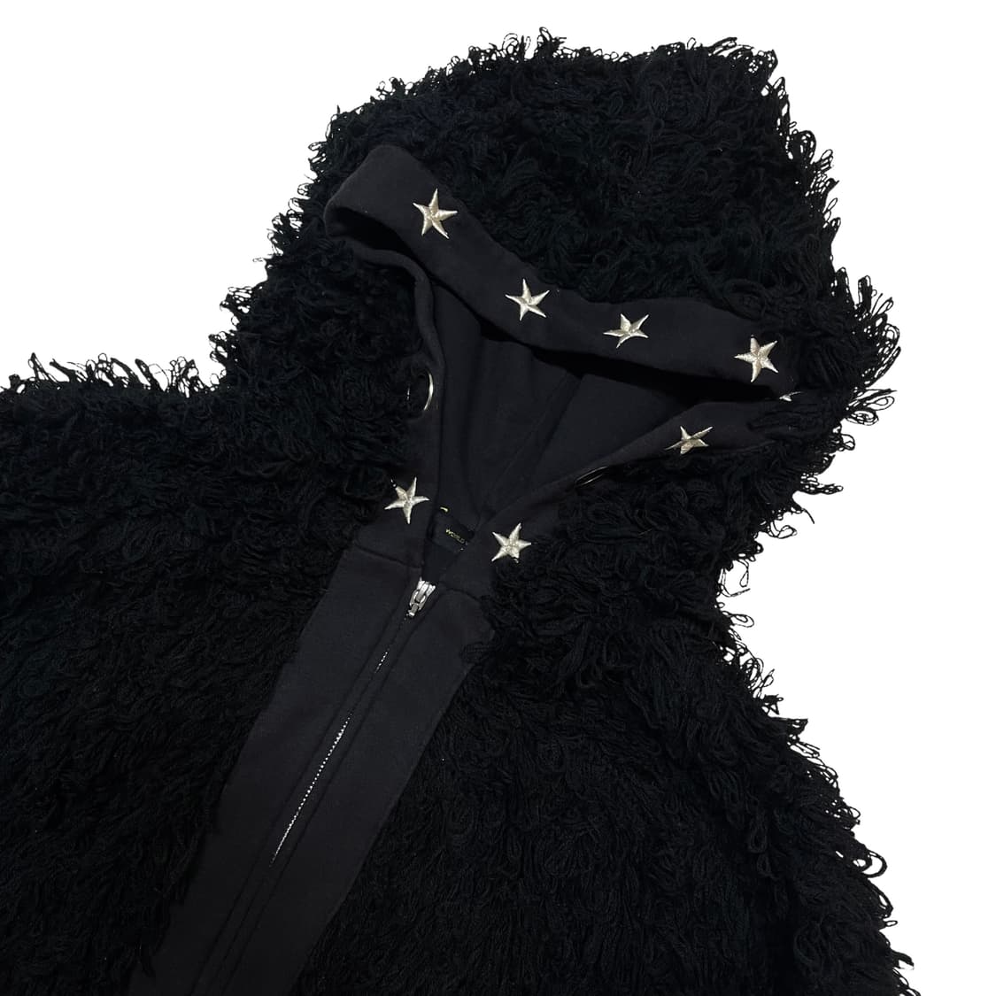punk star fur hood zip-up 상품이미지2