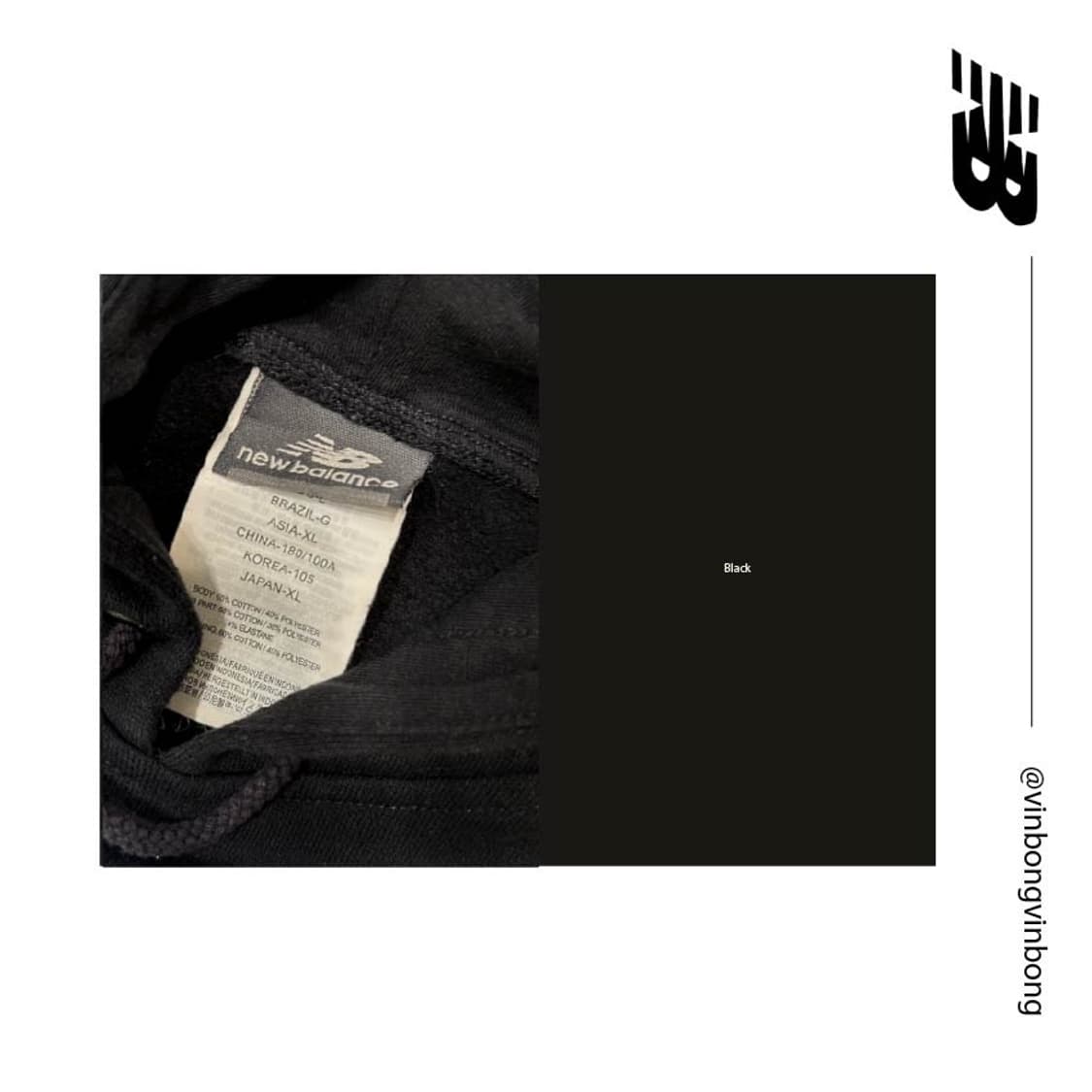 뉴발란스 후드티(블랙) 상품이미지4