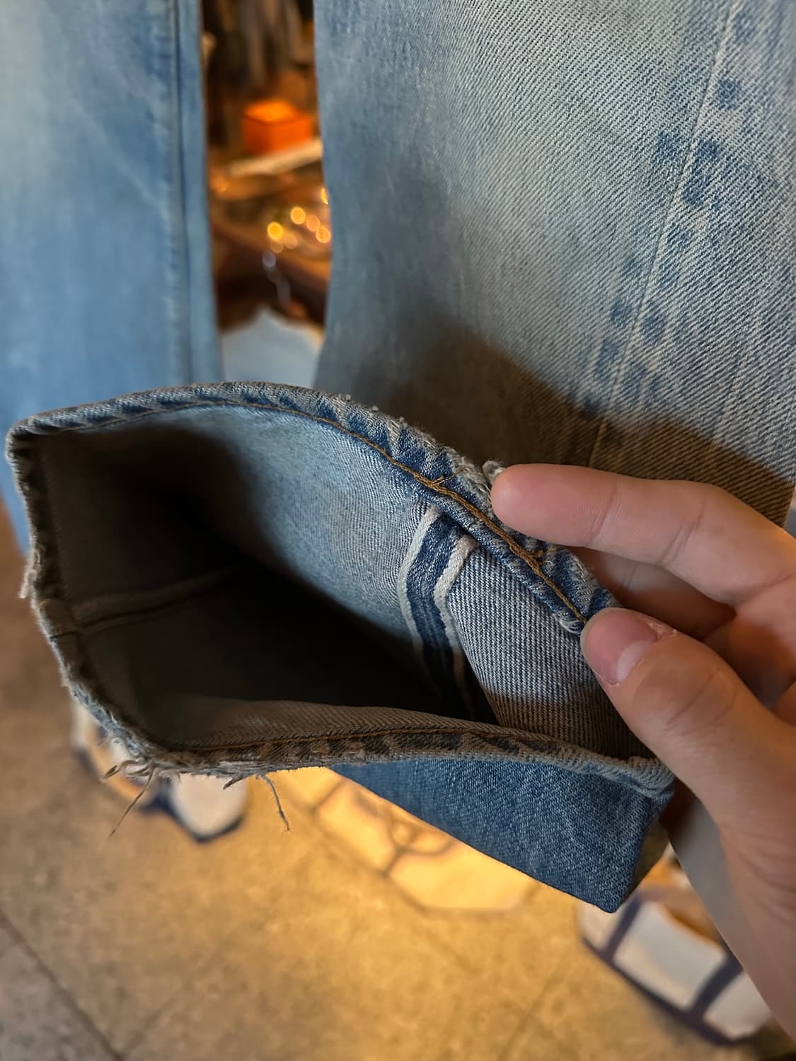 80s USA 빈티지 리바이스 501 66후기 셀비지 데님 팬츠 상품이미지4