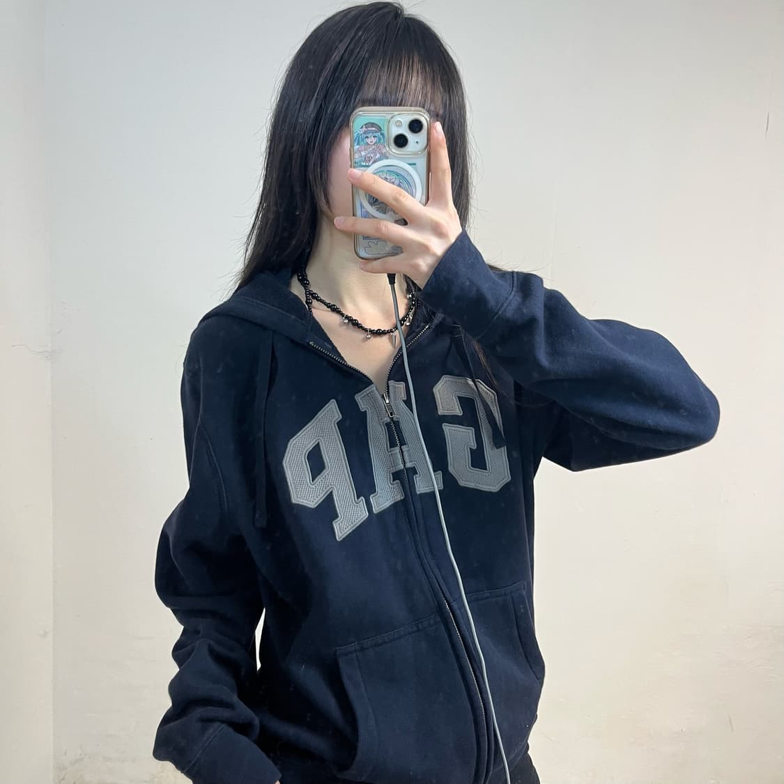 GAP navy hoodie zip-up 상품이미지2