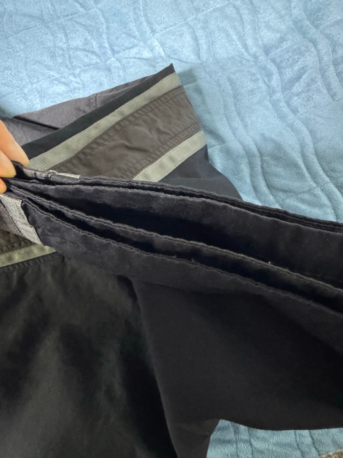 4) 폴리테루 정규 나일론 트랙 팬츠 트랙팬츠 블랙 상품이미지3