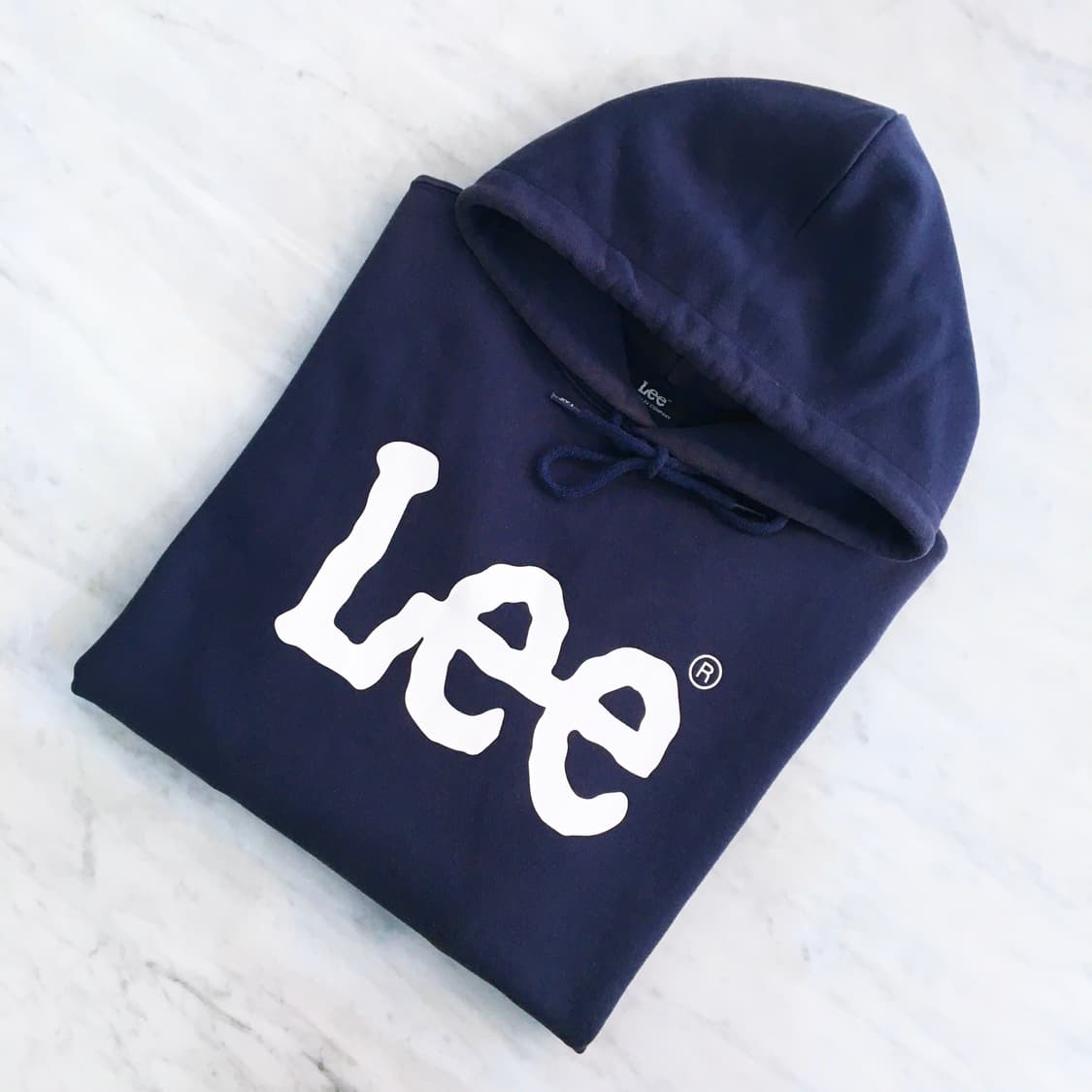 에이징 네이비 기모 후드 티셔츠 / 남자 110 상품이미지1