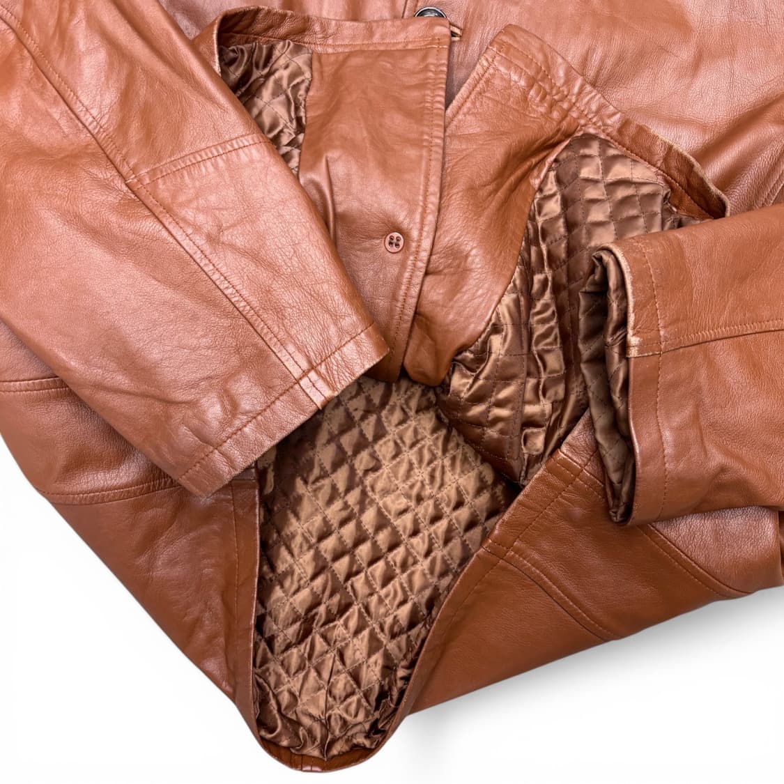  90's Essebi 램 레더 카코트 상품이미지5