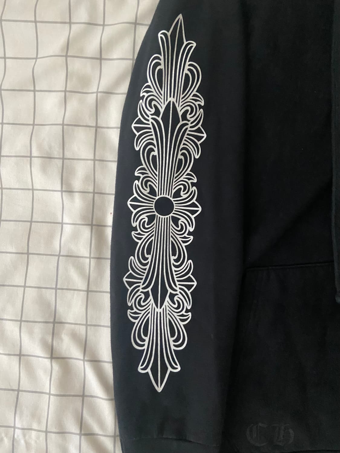 크롬하츠 홀스슈 플로랄 플리스 후드집업 사이즈 L (신세계 국문택) 상품이미지5