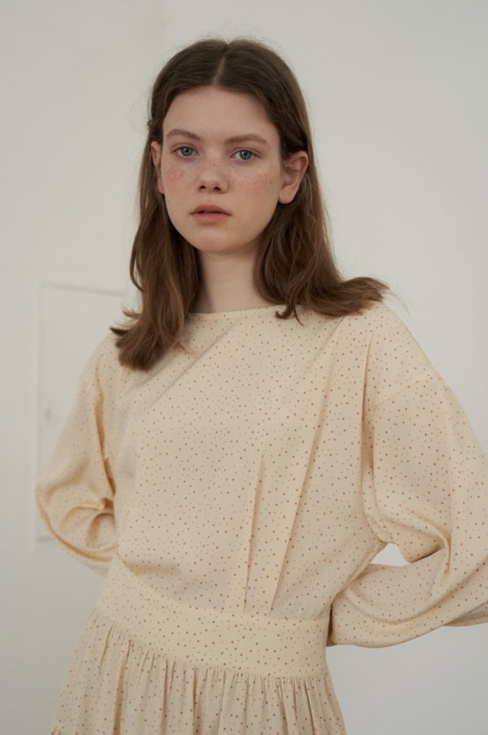 오버듀플레어 레이어 플레어 원피스 도트버터 상품이미지2