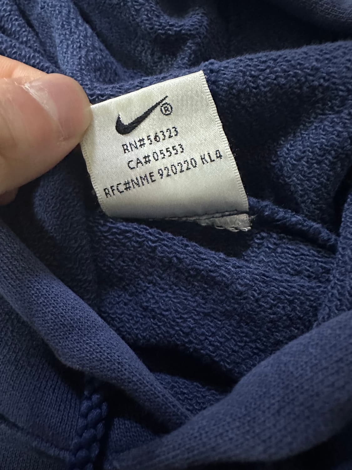 90s 올드스쿨 나이키 빈티지 후드티 네이비 상품이미지4