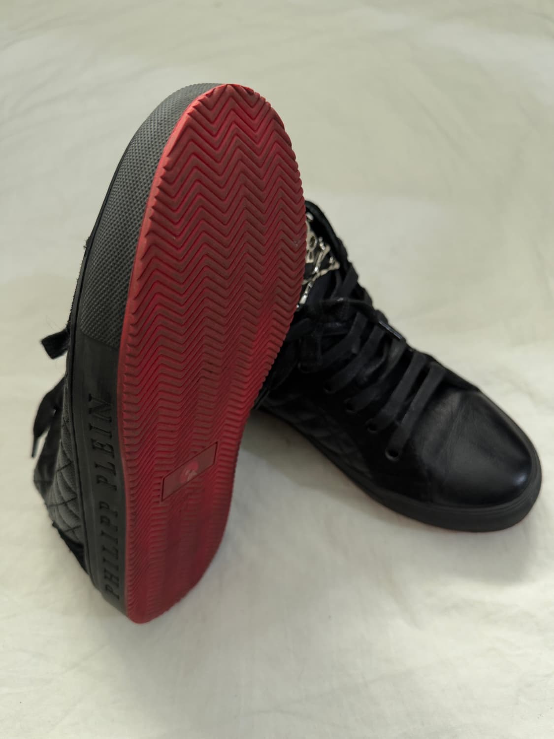 필립플레인 실버 스컬 참 오피움 하이탑 스니커즈 상품이미지3