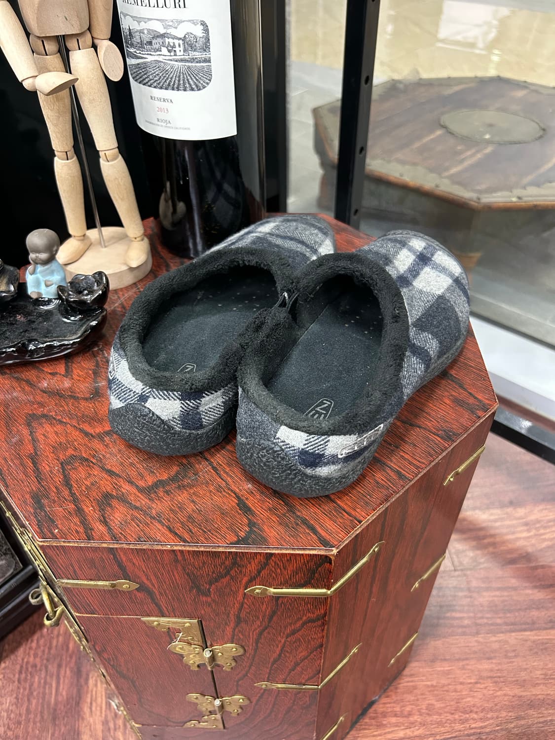 빈티지 킨 KEEN 울체크 플리스 하우저 슬리퍼 size235 상품이미지2