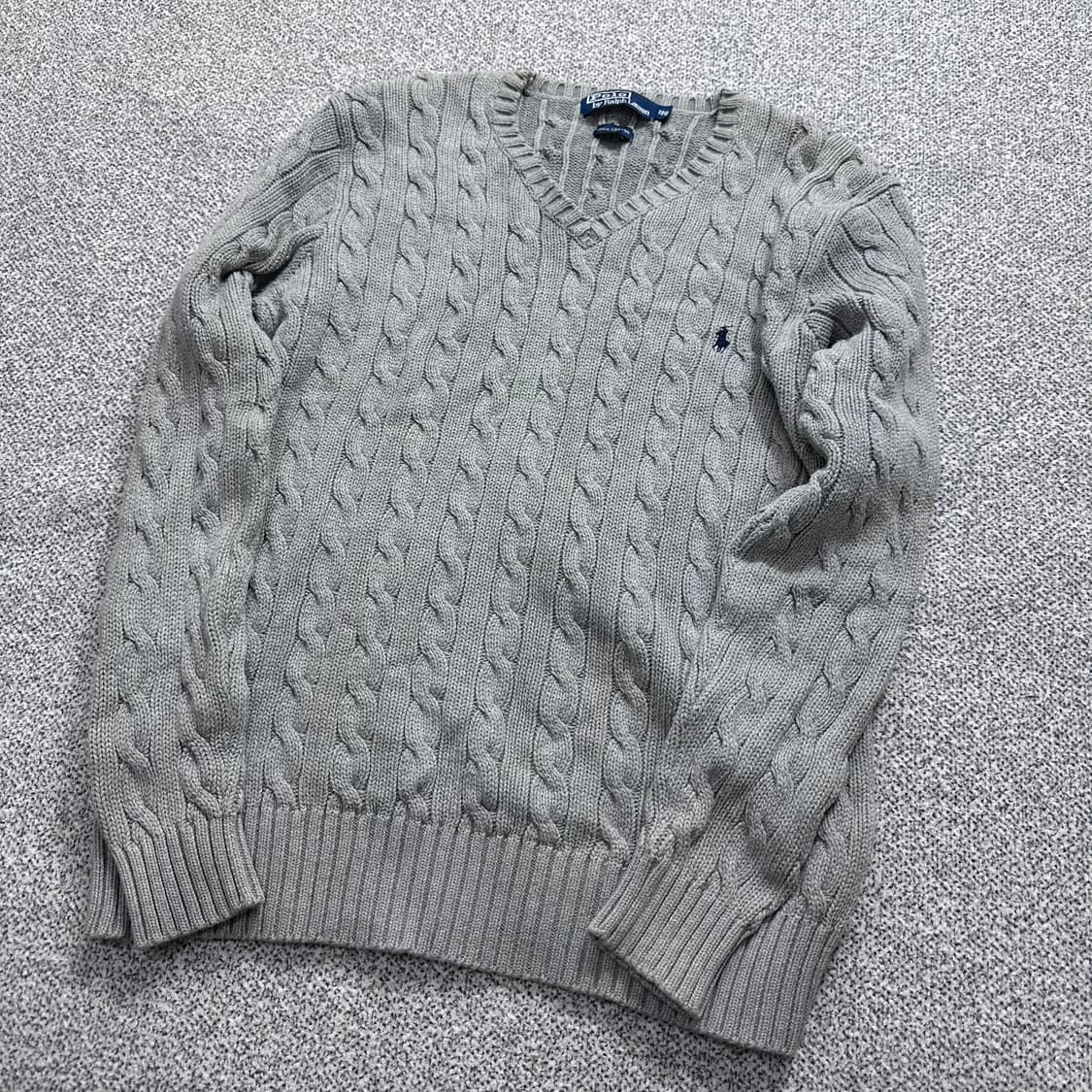 폴로 랄프로렌(Polo Ralph Lauren) 브이넥 케이블 스웨터 상품이미지1