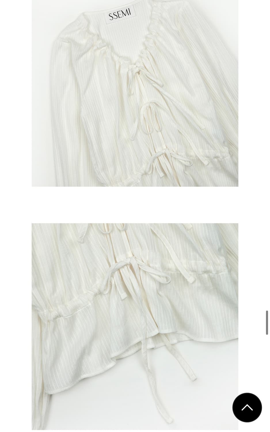 쎄미 THREE RIBBON BLOUSE(IV) 상품이미지4