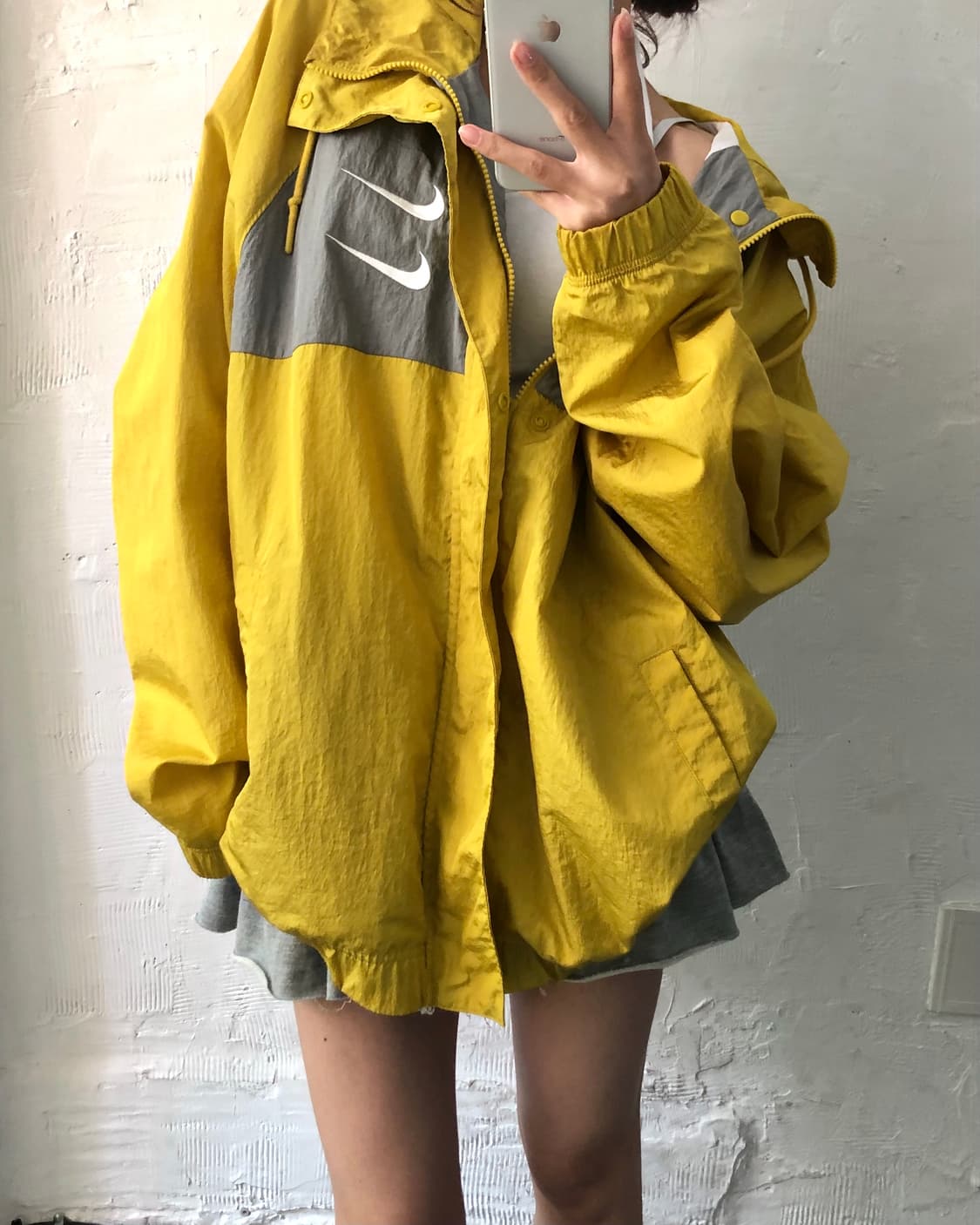 Nike 나이키 옐로우컬러 더블스우시 바람막이 상품이미지1