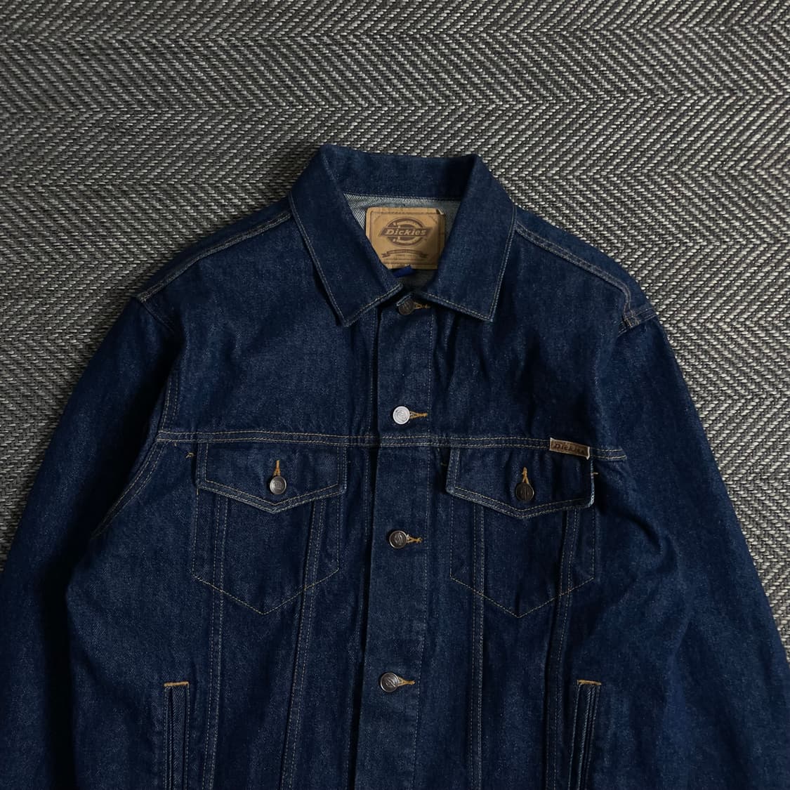 디키즈 USA 가죽패치 로고 데님 트러커 자켓y 3177 상품이미지5