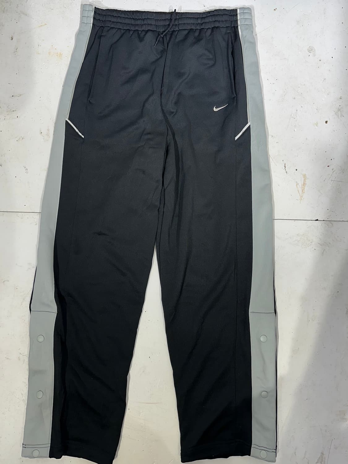 00s 나이키 블랙 그레이 사이드 라인 와이드 트레이닝 팬츠 XL 상품이미지4
