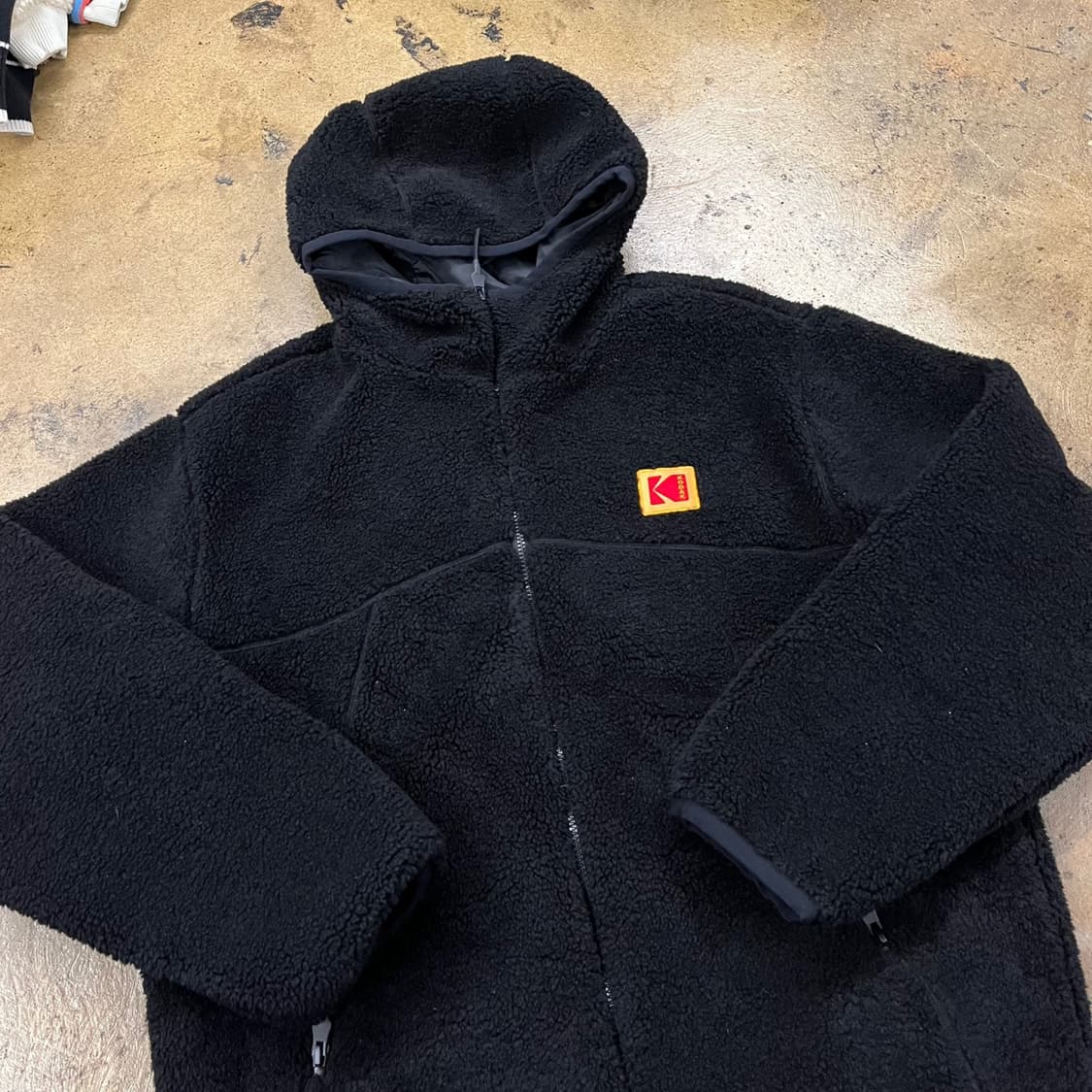 [정품/M] 코닥 블랙 후리스 후드 집업 b14 상품이미지1