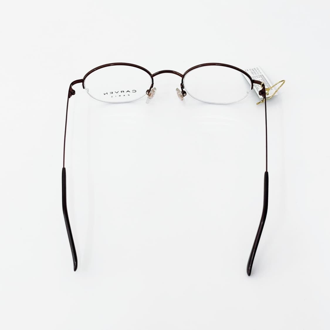 키지클럽 CARVEN 브라운 반무테 데드스탁 빈티지안경 상품이미지4