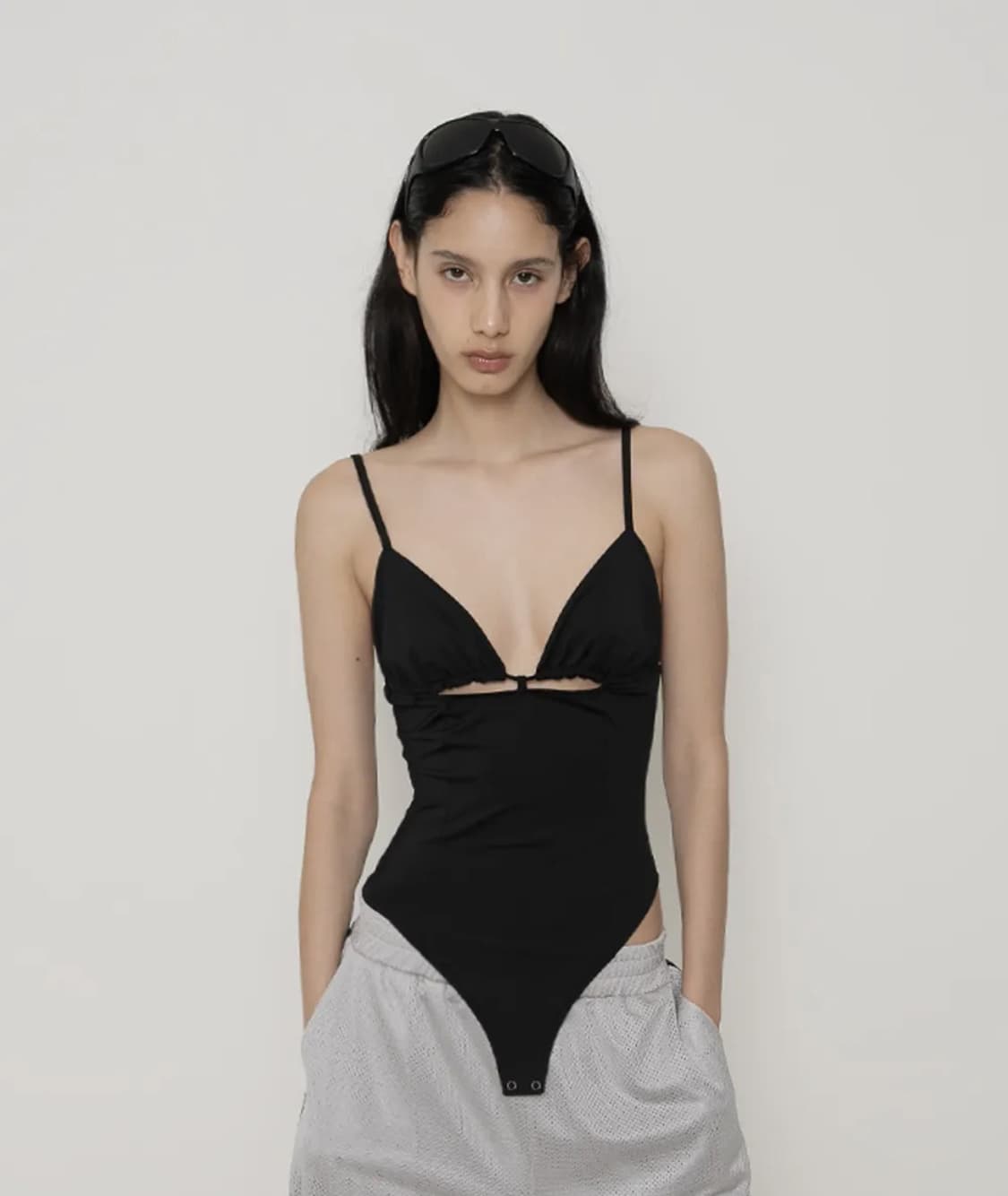 Porta 3way cut out bodysuit black 상품이미지1