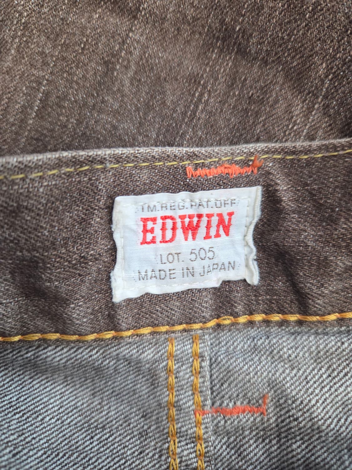에드윈(EDWIN) 505ZX 머드 워싱 셀비지 데님 팬츠 상품이미지6