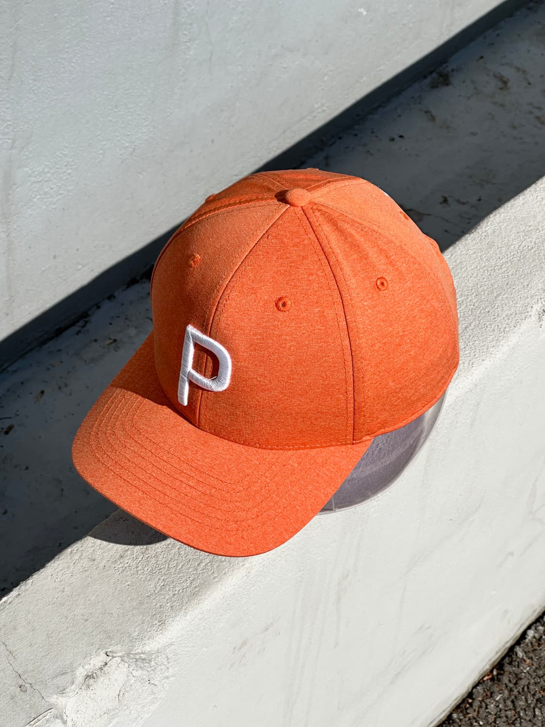 [F] 푸마 P로고 라이트 오렌지 볼캡 모자 상품이미지2