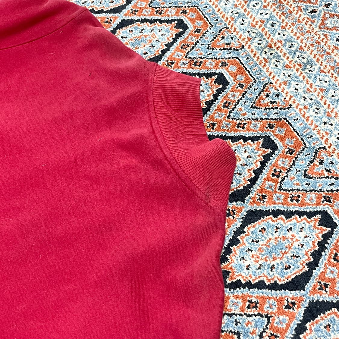 푸마 스펠로고 레드 코튼 집업져지 남성L  상품이미지8