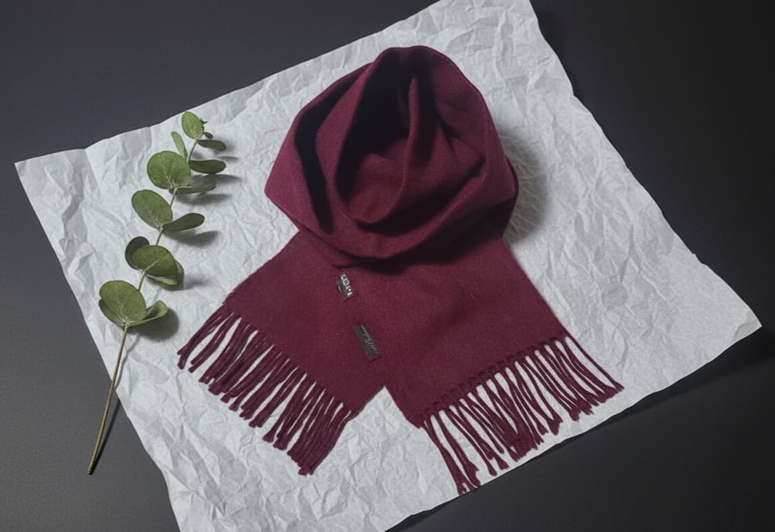 Metro City 메트로시티 캐시미어 머플러 버건디 상품이미지1