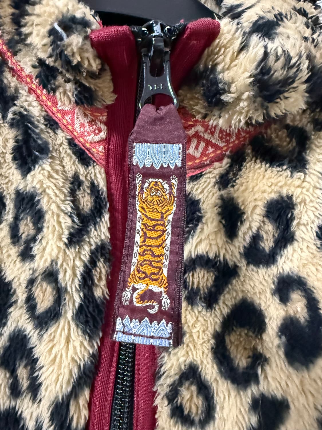 Kapital 레오파드 패턴 플리스 집업 블루종 상품이미지5