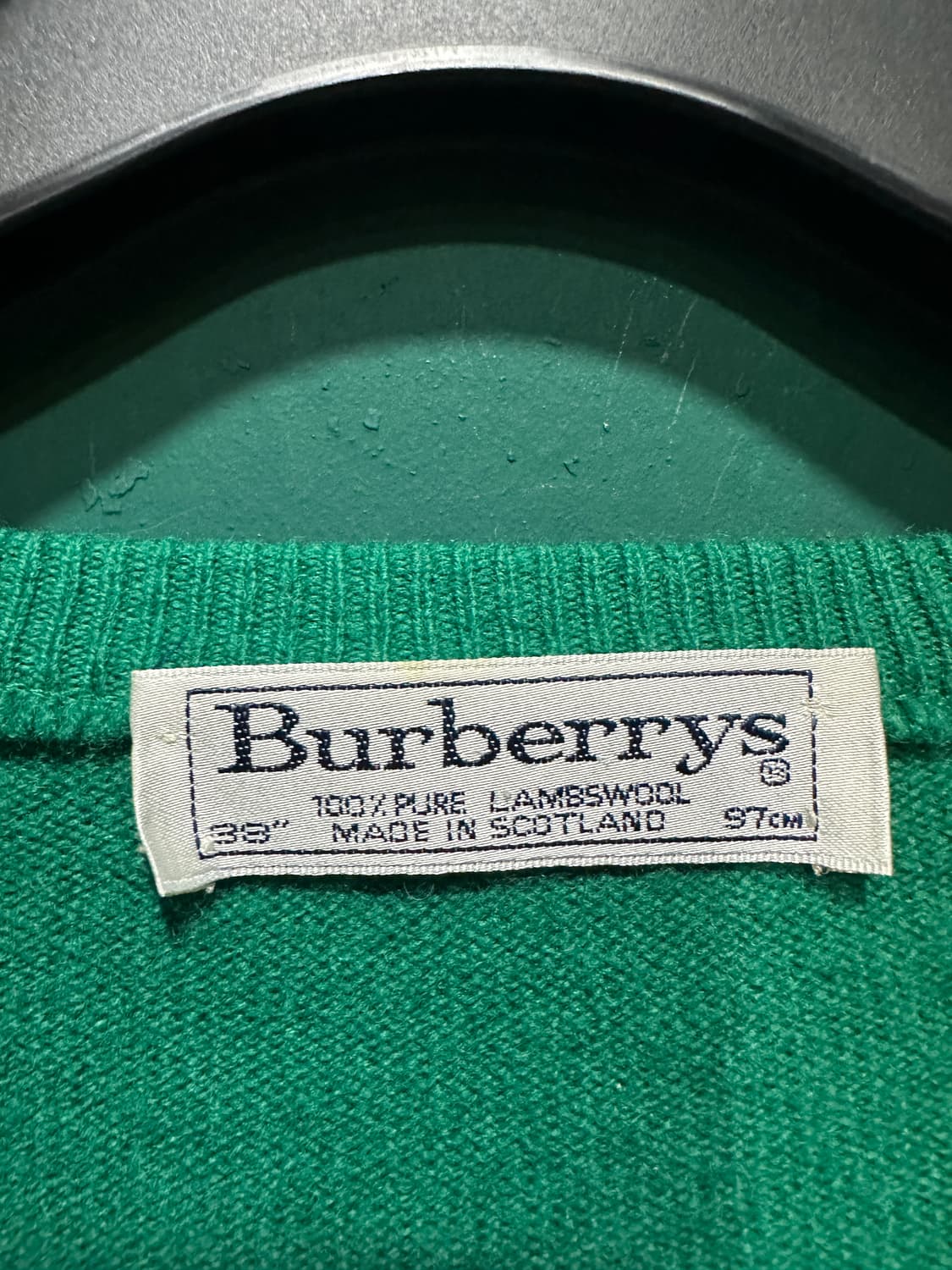 버버리 아가일니트 그린M 상품이미지4