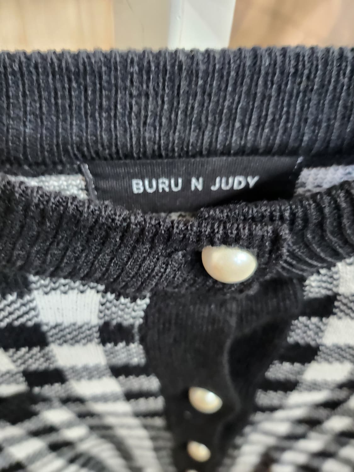 141) 부루앤쥬디 체크 크롭 가디건 상품이미지6