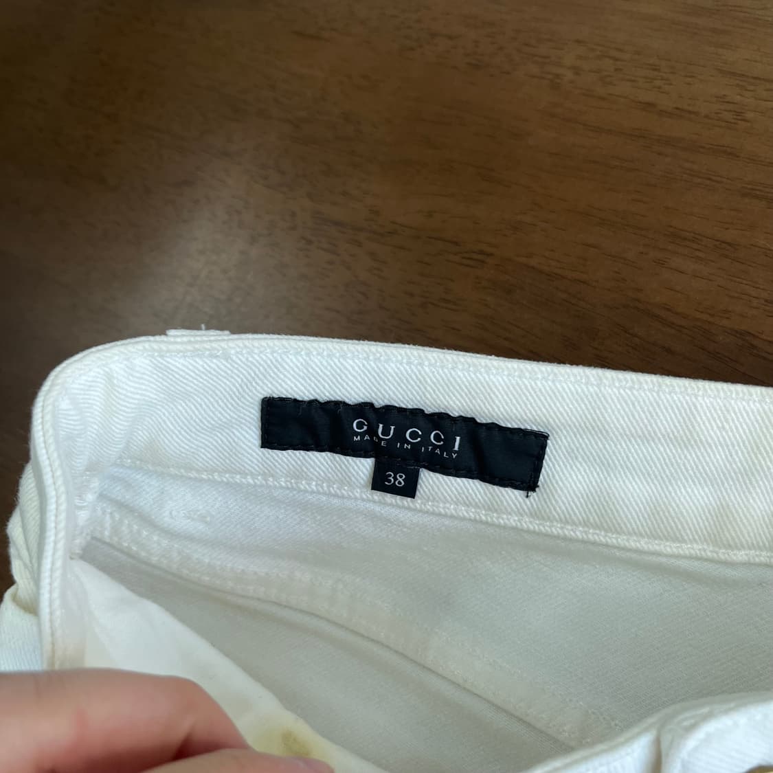 구찌 우먼 화이트 데님 팬츠 38 상품이미지6