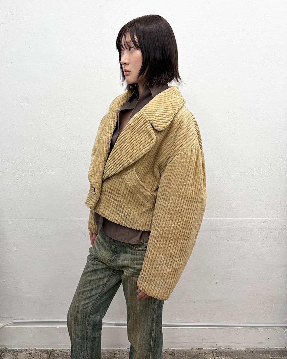 80-90s I.S. by 이세이 미야케 크롭 자켓 상품이미지3