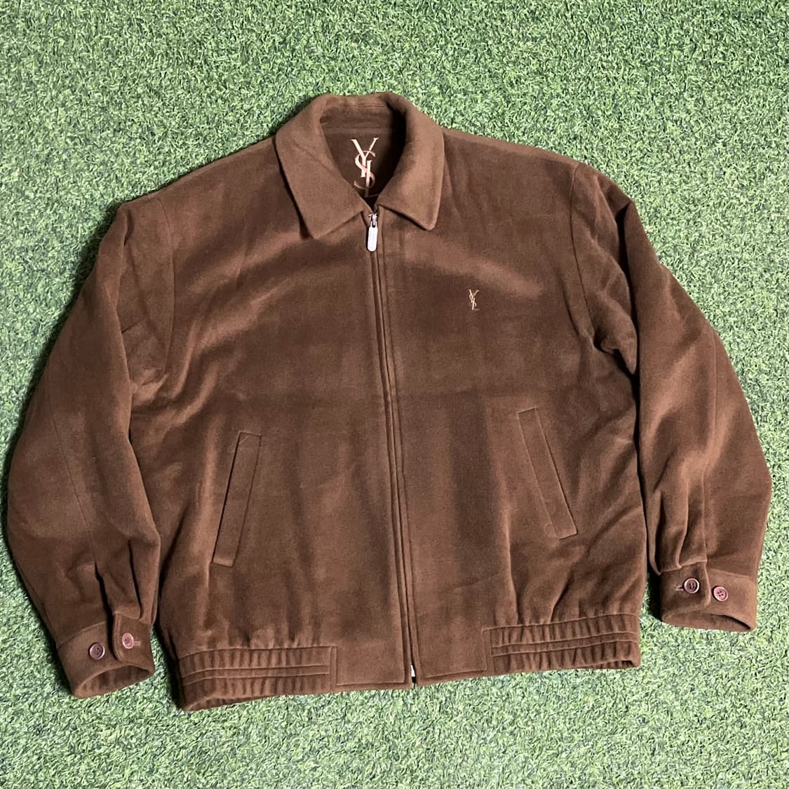 입생로랑 YSL 캐시미어 울 블루종 집업자켓  상품이미지4